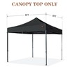 SCOCANOPY Commercial 8x8 Canopy Replacement Canopy Top,Canopy Cover ONLY (Black)