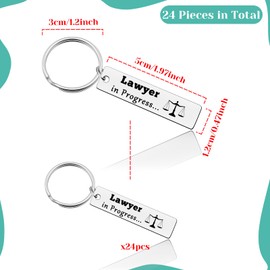 Baipilu 24Pcs Lawyer Keyring Lawyer Thank You Gift Law School Graduation Gift Future Lawyer Gift Inspirational Keyring Gift Lawyer Appreciation Gift Attorney Gift Law Assistant Gift New Lawyer Gifts