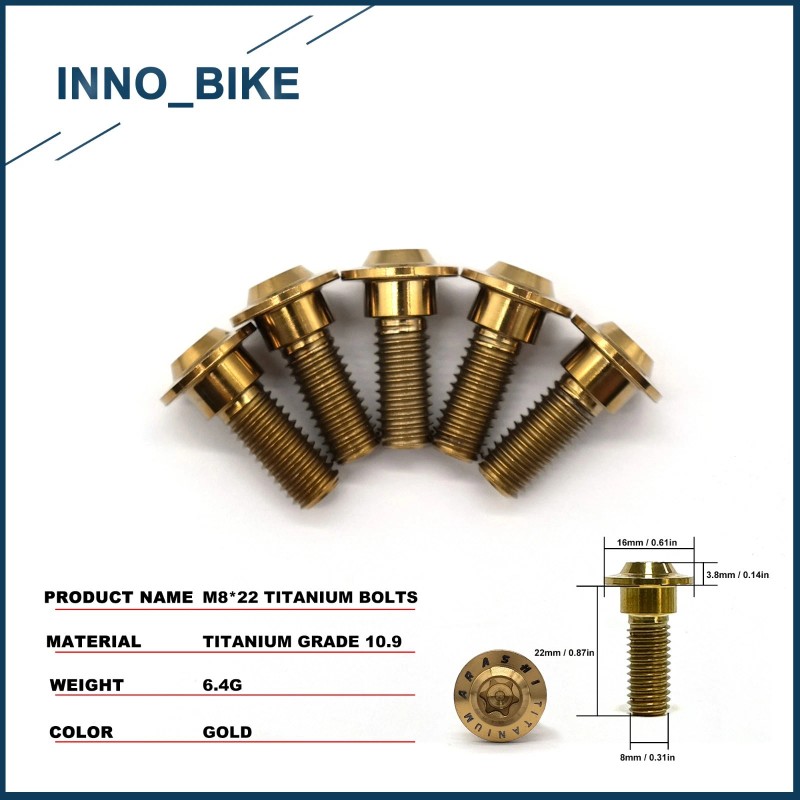 Arashi Rear Brake Disc Rotor Bolts Screws For Yamaha YZF