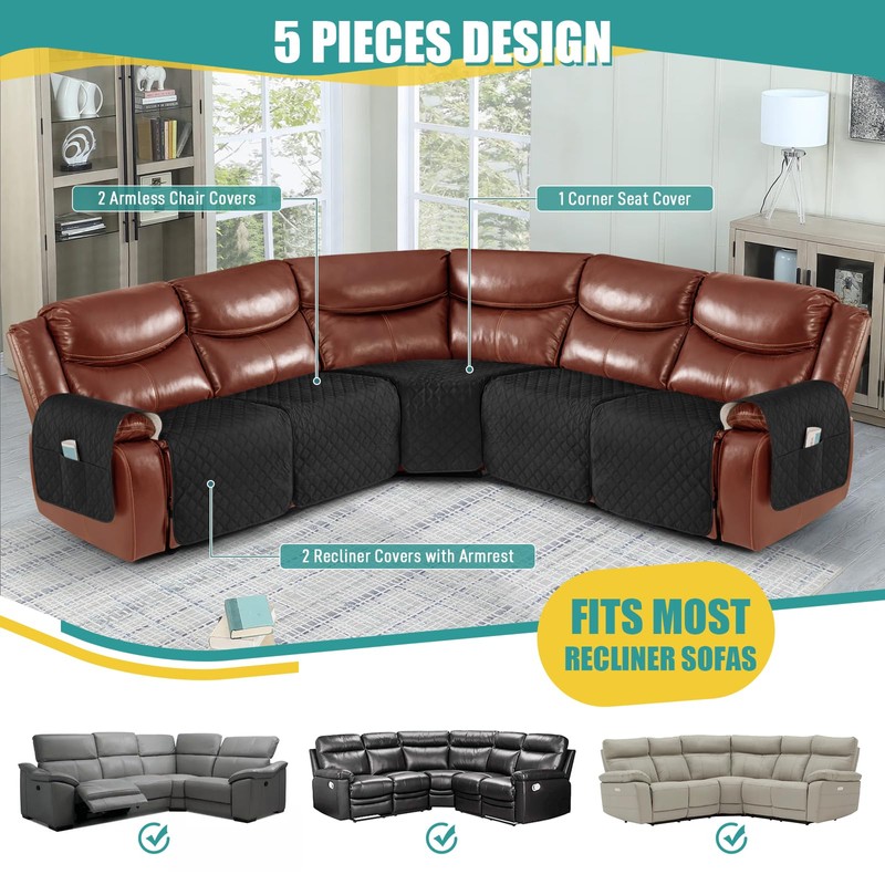 Ruaozz Extra Large Recliner Sectional Couch Covers Waterproof Couch Cover
