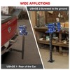 Heavy-Duty Hitch Mount Vise Plate/Bench Grinder Stand Work Table 9.45”x9.45”,