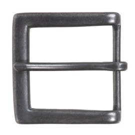 1 3/4" (45 mm) Nickel Free Single Prong Square Belt Buckle, Antique Silver