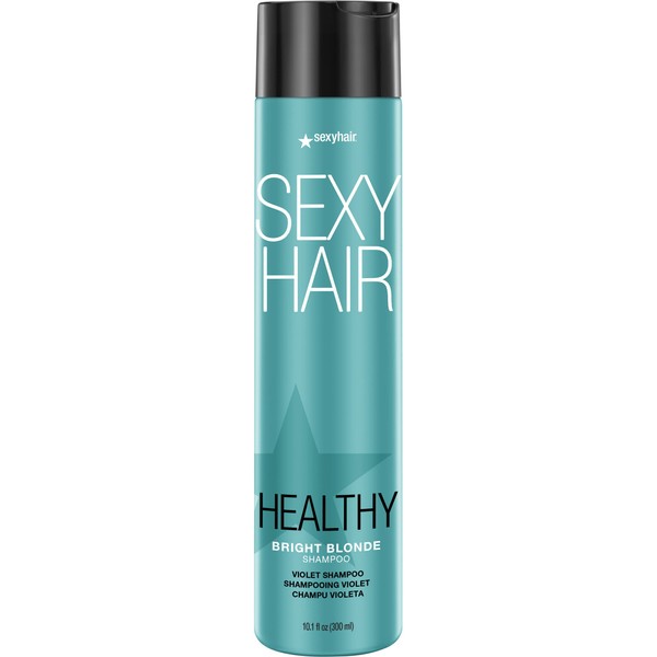 SexyHair Healthy Bright Blonde Violet Shampoo, 10.1 Oz | Helps Counteract Brassiness | SLS and SLES Sulfate Free | All Hair Types