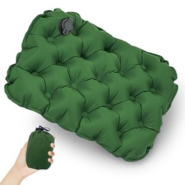 Foreverup Inflatable Seat Cushion, Self-Inflatable Travel Seat Cushion for Office Chair with Storage Bag, Foldable Lightweight Seat Pads for Hiking Camping Walking Travel Fishing Flying (Green)