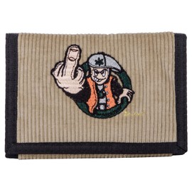 2Stoned Unisex Wallet with Velcro Fastening Made of Polyester in Various Colours, Corduroy Beige/For You, Casual