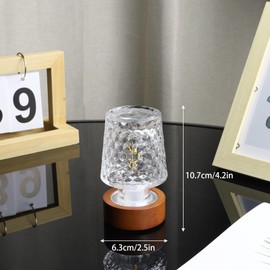 CZSHCKJYXGS Samll Battery Operated Lights with Timer,Mini Bathroom Night Light for Adult,Led Lights for Bedroom,Warm Light Lamp for Nightstand,Glass Crystal Decorative Lights (Warm Light)