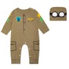 LENSOUS Paddy Field Baby Girls Boys Police Costume Bodysuit (Pilot,