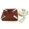 Cigar Ashtray Cherry with Leather Wrap and Free Bonus Cigar