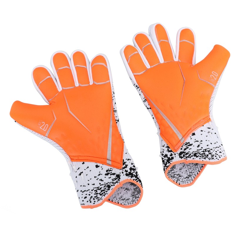 2pcs Soccer Gloves Nylon Polyurethane Fiber Latex Breathable Strong Grip
