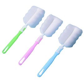 EYAKEG 3PCS Bottle Brush,Bottle Washer Set Long Sponge Bottle Cleaning Brushes Baby Bottle Cleaner Brush, Nipple Brush, Blue, Green, Pink