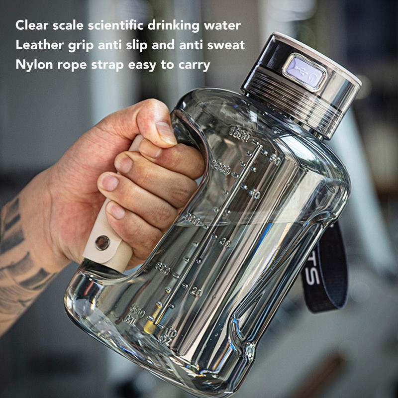 Wasserstoff-Wasserflasche, Wasserstoff-Wasserflasche, 1,5 L, Hohe Kapazität, SPE-PEM-Technologie, Waterionizer-Generator, Wasser-Ionisator-Flasche (Grauschwarz)