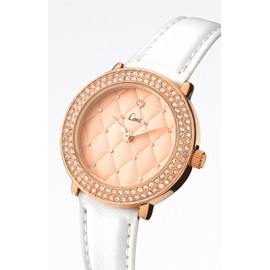 Limit Women's Quartz Watch with Rose Gold Dial Analogue Display and White Polyurethane Strap 6106.01