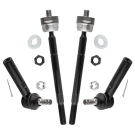 YMAUGP 4 Pack Front Inner Outer Tie Rod End Set Kit ES80895 EV800529 for Toyota Tacoma 2015-2019, Tacoma 2005-2015 4WD, Tacoma 2005-2014 RWD