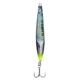FLADEN Wave Sweeper Sea Trout Blinker Set, 6 Pieces, Multicoloured, Coastal Fishing Baits with Long Cast Design, Lead-Free, 18 g - 40 g Spoon, Mefo Blinker (Black-Silver-Yellow, 28 g)