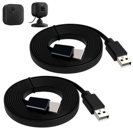 2Pack 25FT Power Cable Only Compatible with Blink Outdoor 4 (4th Gen),Blink Mini2,Flat Type C Extension Cable Continuously Charging Your Blink Cam,Long USB C Cable (Not Micro USB Adapter)