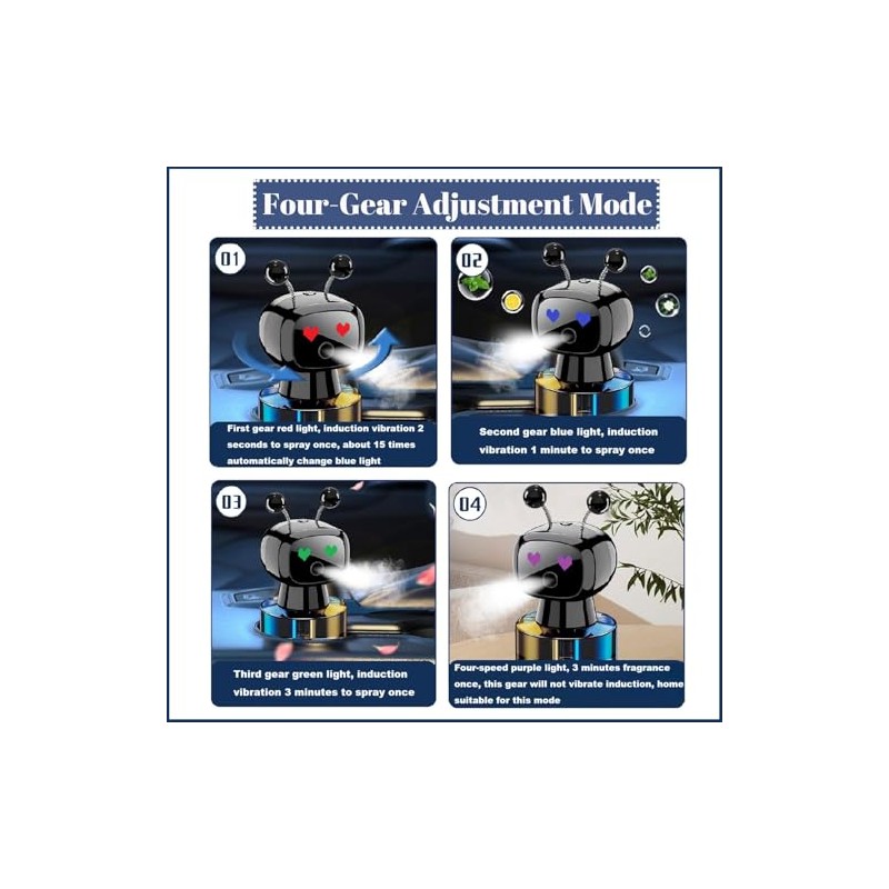 Smart Robot Aromatherapy Air Freshener - Long-Lasting Fragrance