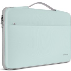 DOMISO 17.3 inch Laptop Case Sleeve Protective Cover Compatible with 17.3 inch HP Pavilion Envy 17/Lenovo IdeaPad/Acer/ASUS/Dell/Alienware/LG Gram,Water Resistant Computer Bag with Handle,Mint Green
