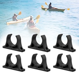 FYHJTRT 6PCS Kayak Paddle Rubber Clips, Heavy-Duty Black Rubber Paddle Grips for Canoe, Kayak, and Boat Accessories, Secure and Durable Paddle Holders