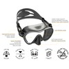 Cressi F1 Frameless Mask for Diving and Snorkelling Sizes L