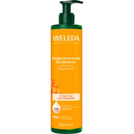 WELEDA Organic Regenerating Body Lotion - Natural Cosmetics Sea Buckthorn Body Care Lotion with Argan Oil & Sesame Oil Strengthens the Skin Barrier Natural Body Lotion for Care of Dry Skin (Vegan, 250