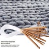 12pcs Afghan Rug Crochet Hook Handicraft Carbonized Bamboo Tunisian Crochet