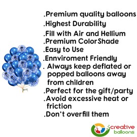 Blue 30th Birthday Balloons 12 Inch Age Printed Confetti Pearl Balloons Happy Birthday Balloons Birthday Decoration Pack of 1