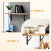 M METERXITY 4-Pack Shelf Brackets, 5 Inch Long l Shape