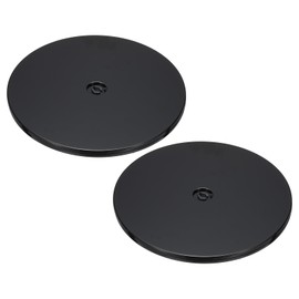 PATIKIL 9 Inch Heavy Rotating Swivel Stand, 2Pcs 360˚ Rotation Lazy Susan Turntable with Steel Ball Bearings for Model Base Rotating Plants TV Computers Monitors, Black