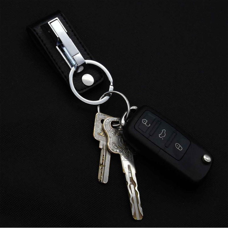 Liangery Keychain, Car Belt Keychain, Carabiner, Men's Belt Loop, Leather,