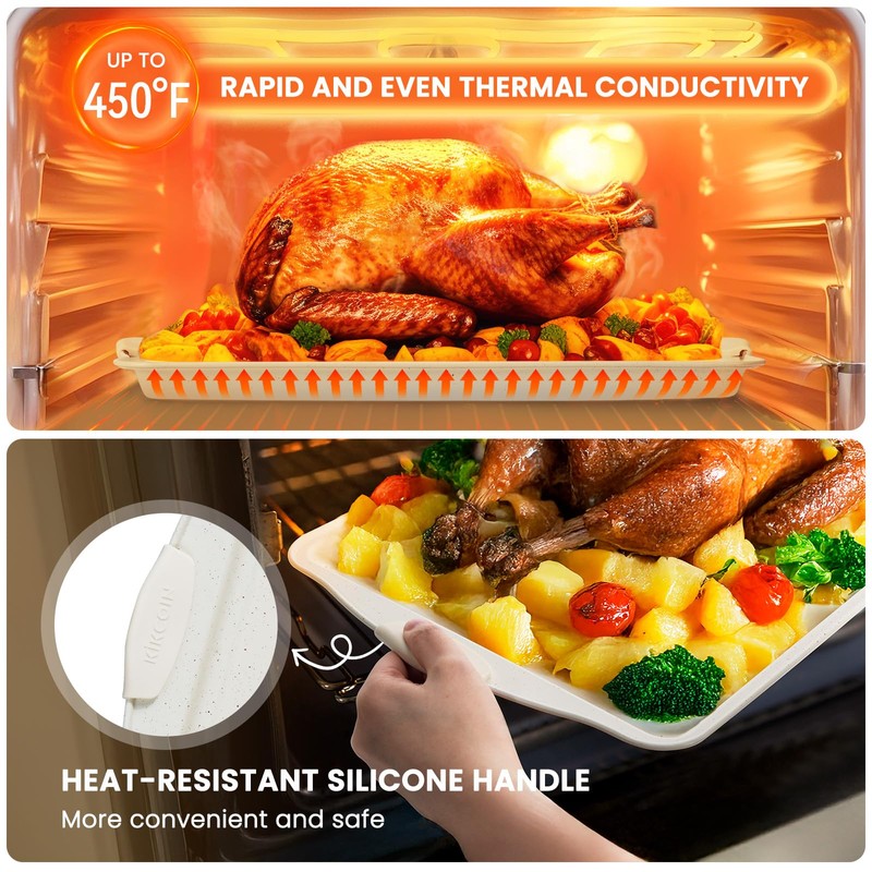 Kikcoin 22 PCS Nonstick Baking Pans Set, Stackable Bakeware Sets