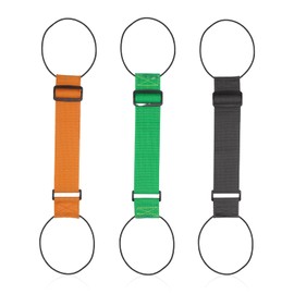 VEHYEGOI 3 Pack Elastic Luggage Straps, 40cm x 6cm, Orange, Green, Black, Nylon, Polyester, Compatible with Bicycle, Van, Watercraft, Motorcycle, Passenger Car, ATV, SUV, UTV