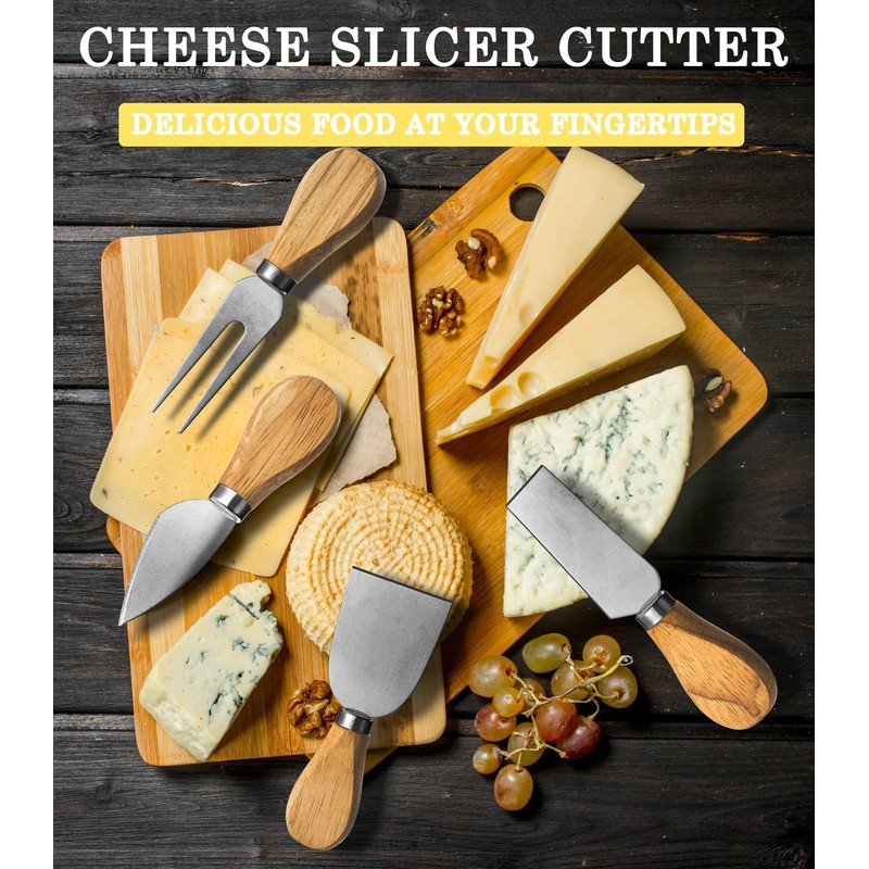 SmileBear Cheese Slicer Cutter Stainless Steel Cheese Cutter Board with