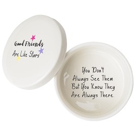 kullder Keepsake Round Ceramic Good Friends Are Like Stars, Friend Birthday Gifts for Sister Christmas, Christmas Friend Bestie Gifts for Women Besties Female Her, Best Friends Long Distance Presents