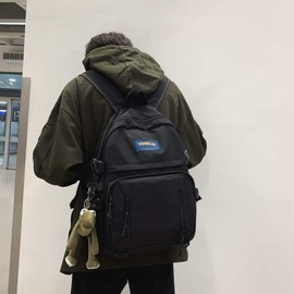 ZESU Women's Backpack, Large Capacity, Korean, High School Students, Girls' Backpack, Popular, School, Work, Travel, School Backpack, Stylish, Cute, Black, Lightweight, Waterproof, Mama Rucksack, High