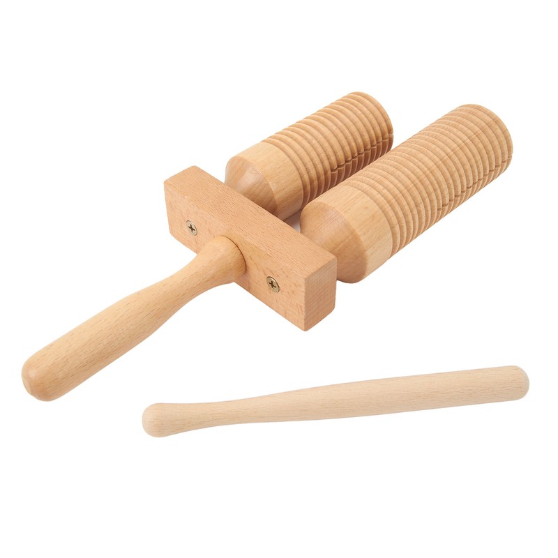 Chinese Bangzi Wooden Cylinder Clapper Treble Bass Percussion Musical Instruments