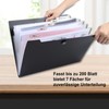 DoocliB Document Folder A4 7 Compartments, Expanding File with Labels,