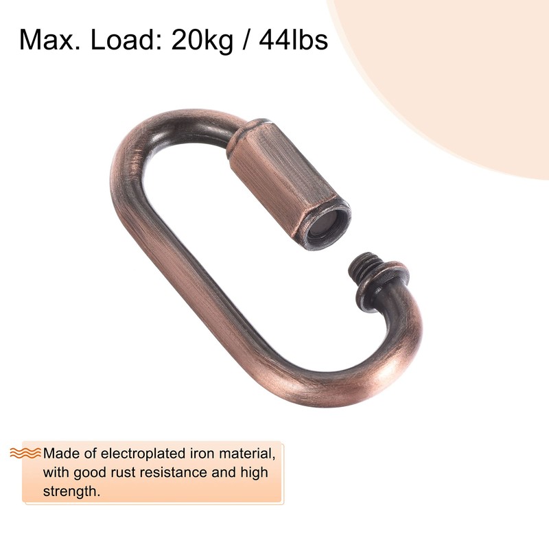 sourcing map Chain Connector, 4mm Thick Quick Link Screw Lock