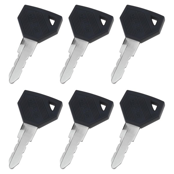 SG Store 6Pcs Ignition Keys Replacement 198360-52160 1A7880-52100 194155-52160 Compatible