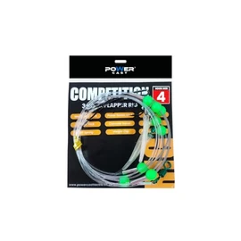 Power Cast Competition Clipped Distance Rigs, 3 Hooks, 80lb Main Line, Size 1/0, 2 and 4 Aberdeen Hooks (3pack) (Hook size 4)