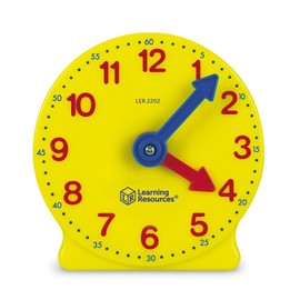 Learning Resources LER2202-1 Math Teaching Material, Learning Clock for Students, 3.9 inches (10 cm), Genuine Product