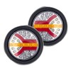 ZENWORYS 2Pcs 12V 24V LED Round Car Rear Tail Light