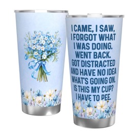 Adimidy Travel Coffee Tumbler 20 oz Tumbler I Came I Saw I Forgot What I Was Doing Tumbler with Lid and Straw Insulated Tumbler Stainless Steel Tumblers