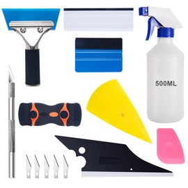 Luxiv Car Window Tint Application Tools Kit, 9 Pcs Vehicle Glass Protective Film Installing Tool Car Window Film Squeegee Automotive Film Scrapers Window Tint Tools (5)