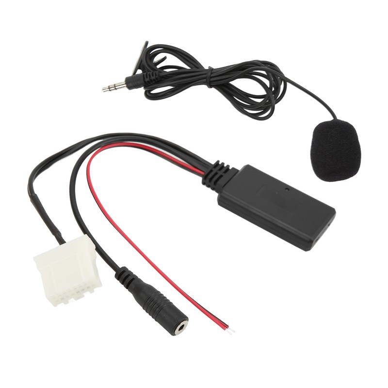 Bluetooth5.0 AUX IN Cable Adapter ISO Handsfree Microphone Replacement for