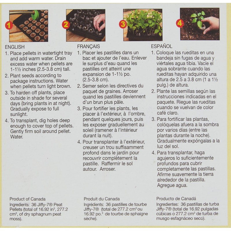 Jiffy J3R36 36mm Plant Pellet Refill 36 Count