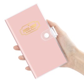 Eyrozill Small Pocket Calendar 2025-2027 for Purse, 3.66" x 6.65", 24-Month Portable Planner Book with PVC Cover, Jul.2025-Jun.2027