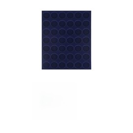Prophila Collection blue velour insole for coin box, 42 round compartments for 2-€uro-coins in capsules or coins up to 32 mm