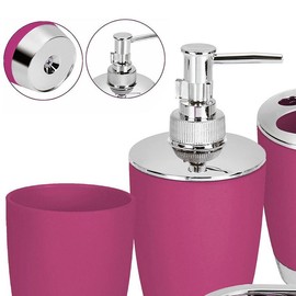 Juego de Accesorios para Baño 4 pz Aquila Rojo AB5473