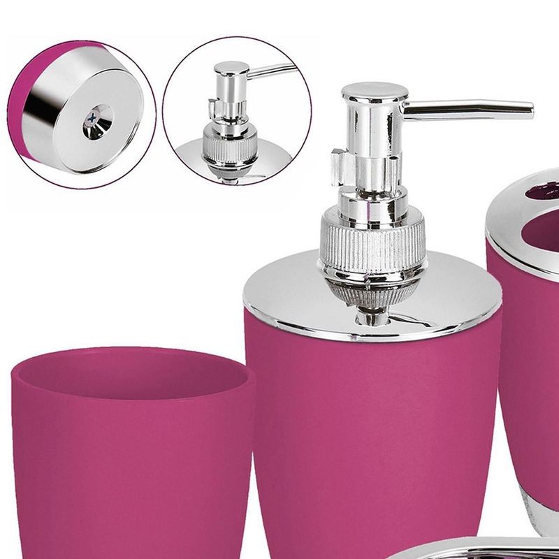 Juego de Accesorios para Baño 4 pz Aquila Rojo AB5473