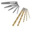 YUMILI 10 Piece Screw Extractor and Left Handed Cobalt Drill